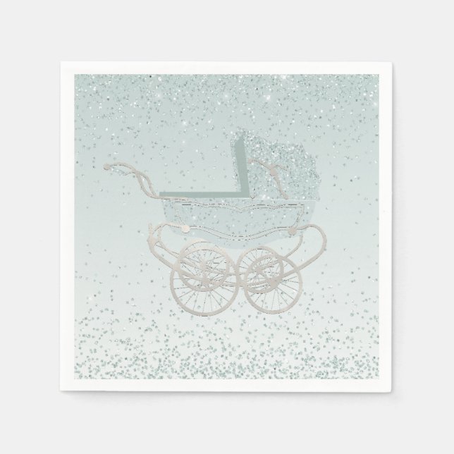 Pastel Play Baby Shower Pappra blöjor Pappersservett (Framsidan)