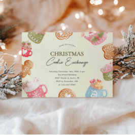 Pastel Play-jul Cookie Exchange Party Inbjudningar