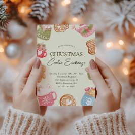Pastel Play-jul Cookie Exchange Party Inbjudningar