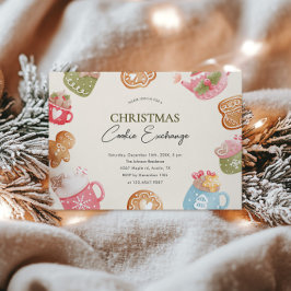 Pastel Play-jul Cookie Exchange Party Inbjudningar