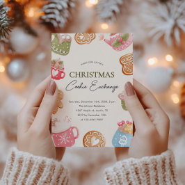 Pastel Play-jul Cookie Exchange Party Inbjudningar