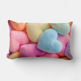 Pastel Plush Hearts Dekorativ kudde