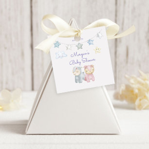 Pastel Plush Leksak Personlig Monogram Baby Shower Gåvor Etiketter