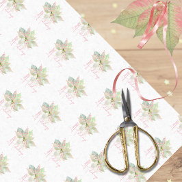 Pastel Poinsettia Glad helg Rosa Guld Sage