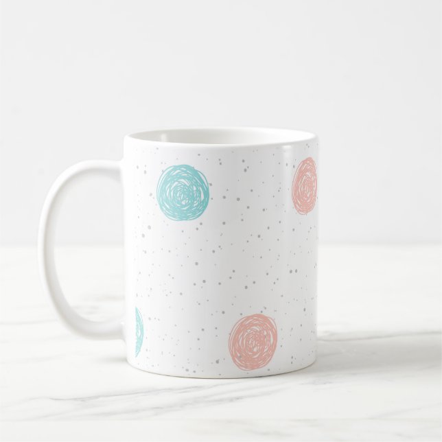 Pastel Polka Dot Kaffemugg (Vänster)