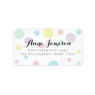 Pastel Polka dots Adressetiketter