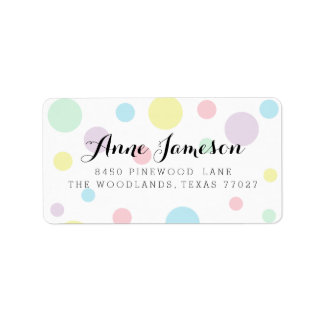 Pastel Polka dots Adressetiketter