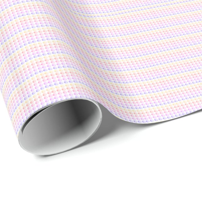 Pastel Polka dots Glossy Wrapping Papper Presentpapper (Rullad Hörn)