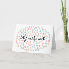 Pastel Polka dots Låt oss ut Helgkort