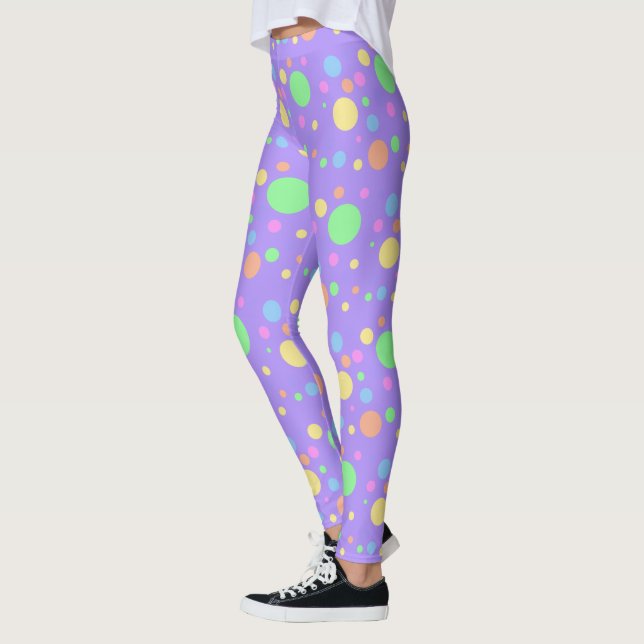Pastel Polka dots Leggings (Vänster)