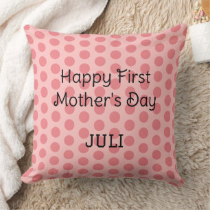 pastel polka dots modern enkel enkel lycklig mors kudde