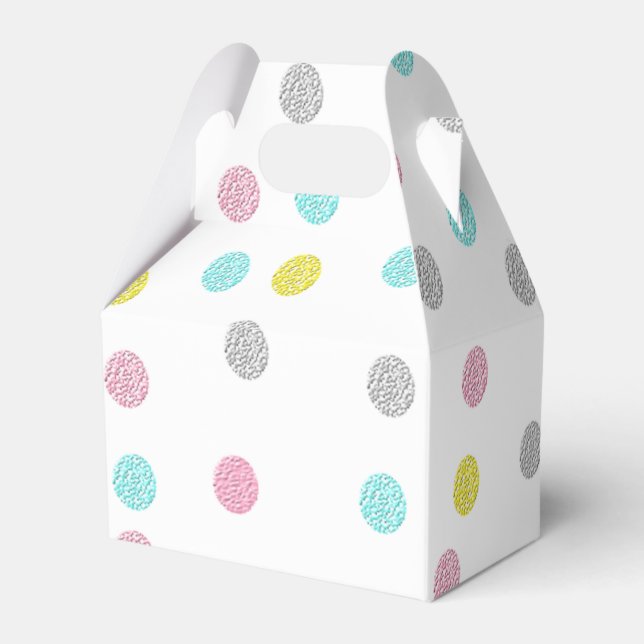 Pastel Polka dots Presentaskar (Baksidan Sidan)