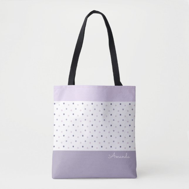 Pastel Polka dots Tote Bag Tygkasse (Framsida)
