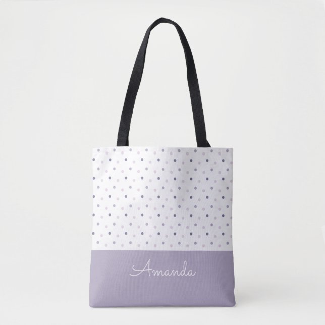 Pastel Polka dots Tote Bag Tygkasse (Framsida)