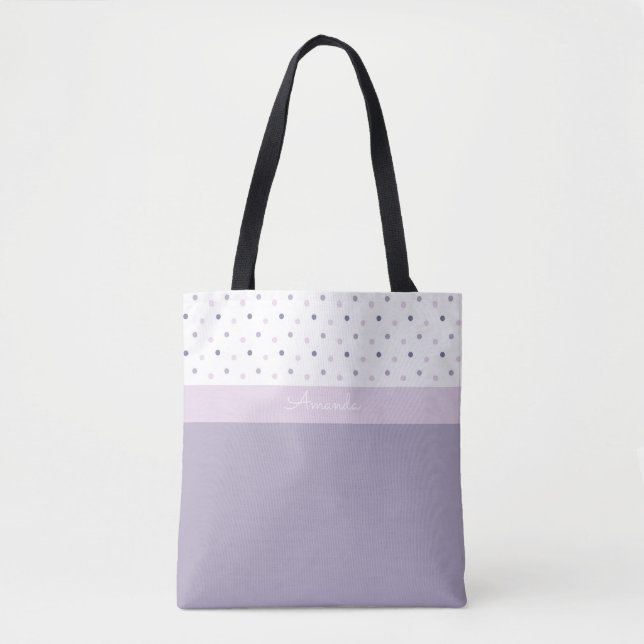 Pastel Polka dots Tote Bag Tygkasse (Framsida)