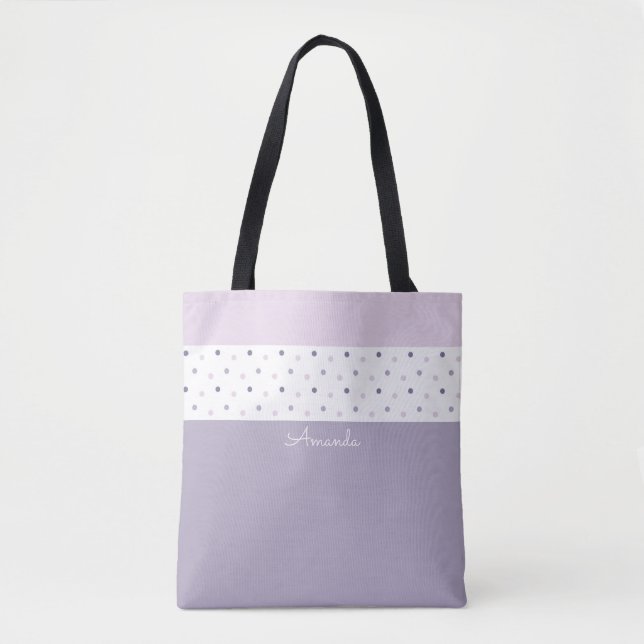 Pastel polka dots Tote Bag Tygkasse (Framsida)
