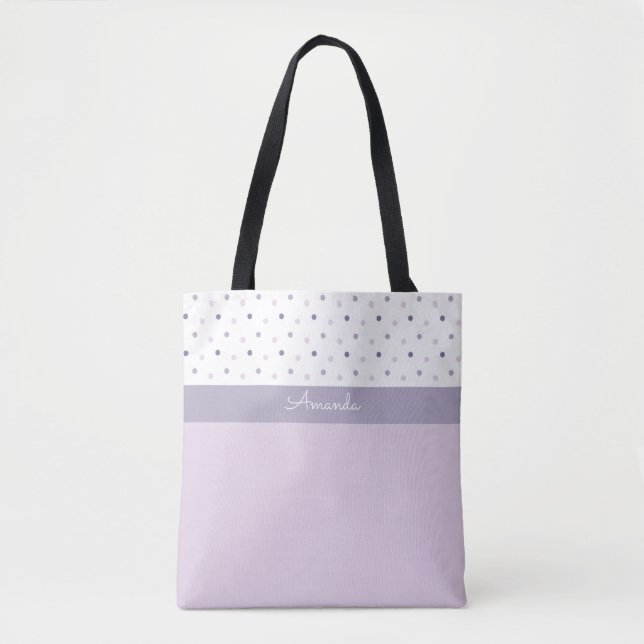 Pastel Polka dots Tote Bag Tygkasse (Framsida)
