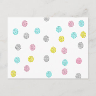 Pastel Polka dots Vykort