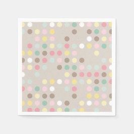 Pastel Polka-punkt för babystödraster Pappersservett