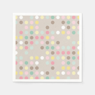 Pastel Polka-punkt för babystödraster Pappersservett