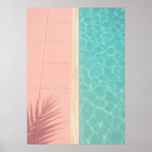 Pastel Poolside Geometry – Minimal Summer Poster (Framsidan)