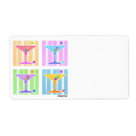 PASTEL POP ART MARTINIS FRAKTSEDEL