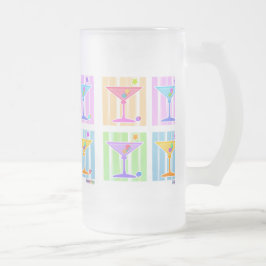 PASTEL POP ART MARTINIS FROSTAT ÖLGLAS