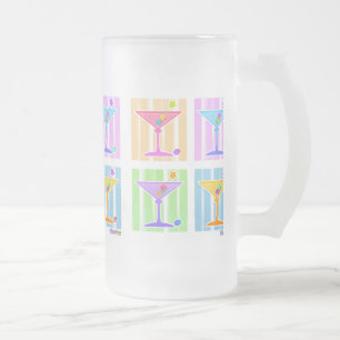PASTEL POP ART MARTINIS FROSTAT ÖLGLAS