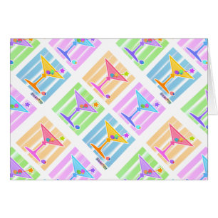 PASTEL POP ART MARTINIS HÄLSNINGSKORT
