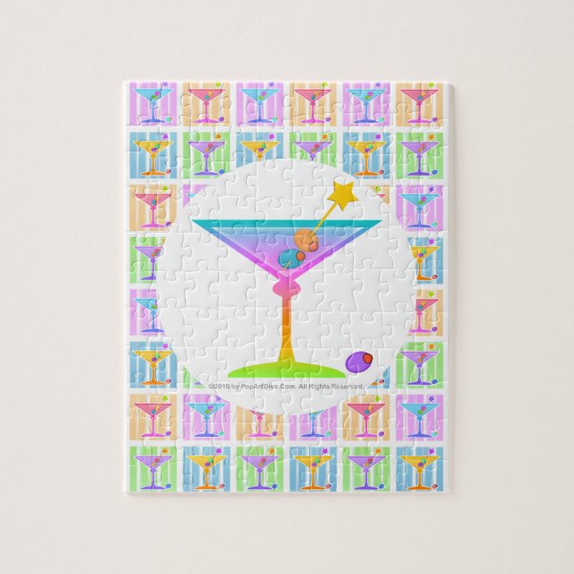 PASTEL POP ART MARTINIS PUSSEL (Vertikal)