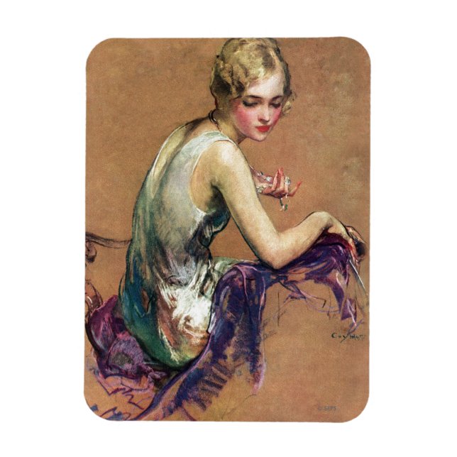 Pastel Porträtt Magnet (Vertikal)