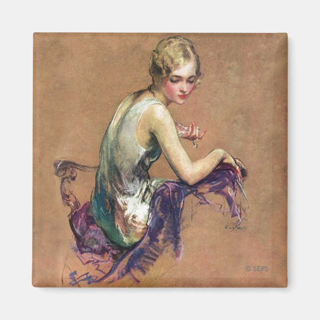 Pastel Porträtt Magnet (Framsidan)