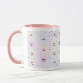 Pastel Positive Affirmations Pattern Mugg