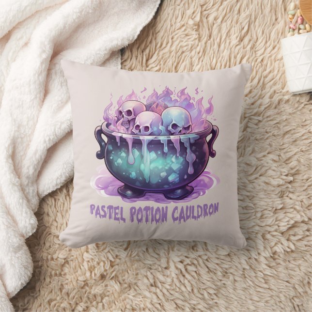 Pastel Potion Cauldron Kudde (Filt)