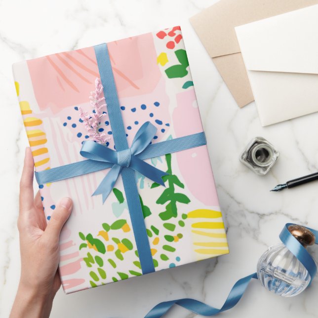 Pastel Preppy Patchwork Presentpapper (Gifting)