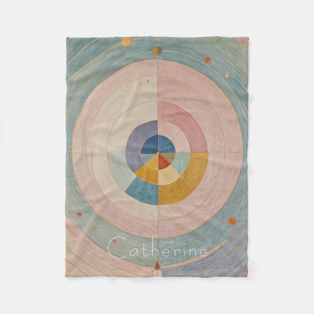 Pastel Prism: Rainbow Färg Hjul Fleecefilt (Framsidan)