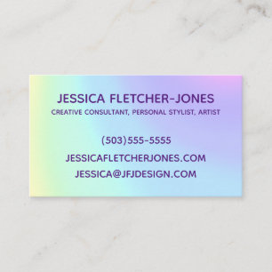 Pastel Prismatic Rainbow Ombre Visitkort
