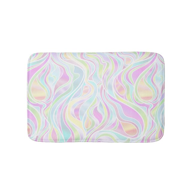 Pastel Psychedelic Stached Glass Abstrakt Badrumsmatta (Framsidan)