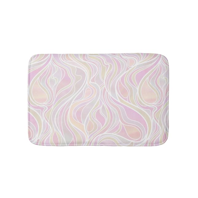 Pastel Psychedelic Stached Glass Abstrakt Badrumsmatta (Framsidan)