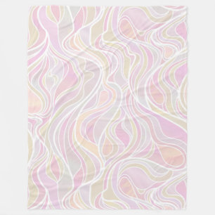 Pastel Psychedelic Stached Glass Abstrakt Fleecefilt