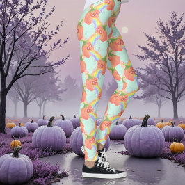 Pastel Puking Pumpkins himlar Leggings