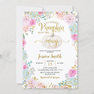 Pastel Pumpkin Baby Shower-inbjudan Inbjudningar