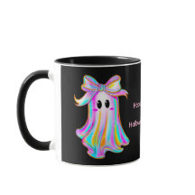 Pastel Pumpkin & Ghost Halloween Mugg