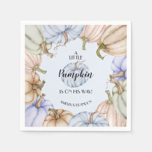 Pastel Pumpkins Blue Boy Shower Pappersservett