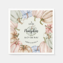 Pastel Pumpkins Gender Neutral Baby Shower Pappersservett