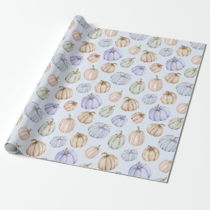 Pastel Pumpkins på Blue Presentpapper