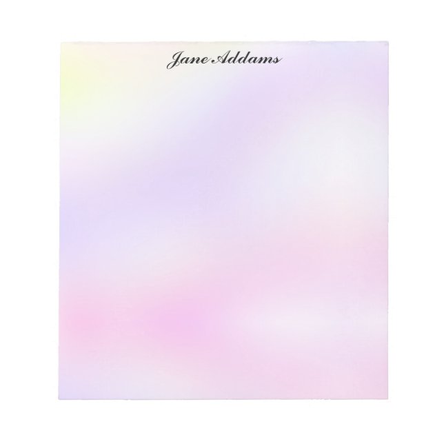 Pastel Purple and Pink Stationery Anteckningsblock (Framsida)