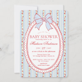 Pastel Purple Vintage Fancy Floral Baby Shower Inbjudningar