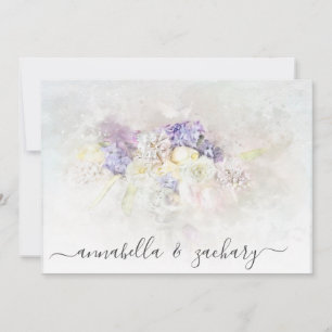 *~* Pastel QR Flowers PHOTO OSA AR26 BRÖLLOP Inbjudningar