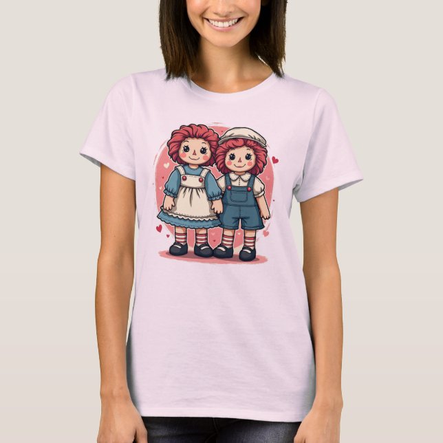 Pastel Raggedy Ann & Andy Tee for Women (Framsida)